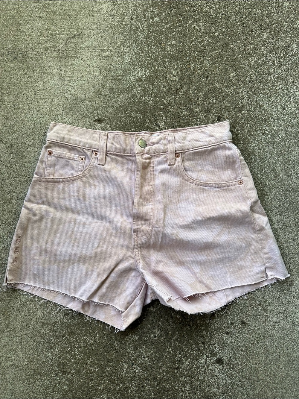 Etica Sydney Pink Cut Off Distressed Denim Jean Shorts